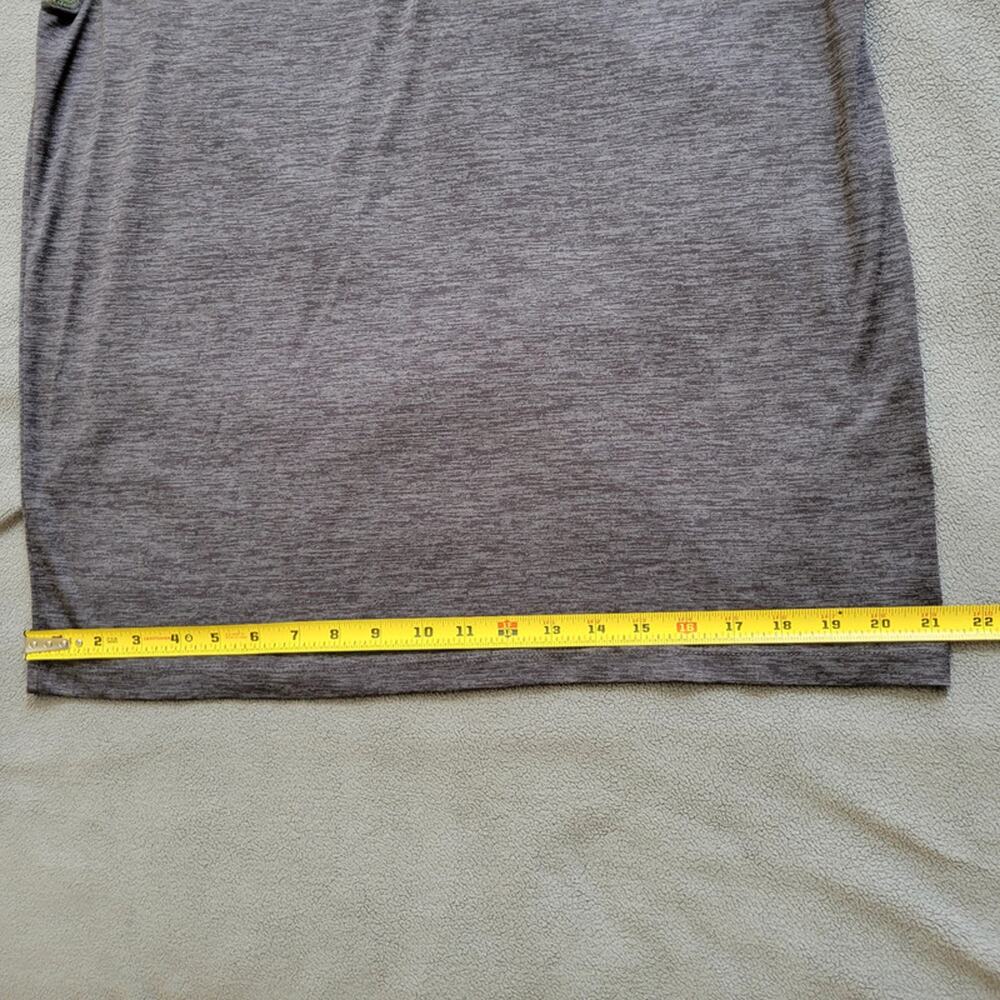 Core 365 Long Sleeve Activewear Shirt Mens Medium VNeck Reflective Stripe Gray - Picture 5 of 12
